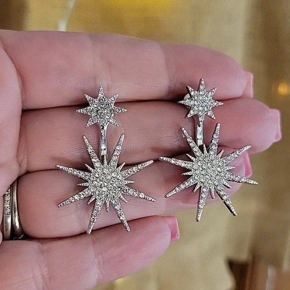 Gorgeous Front/Back Starburst Earrings - Picture 7 of 10